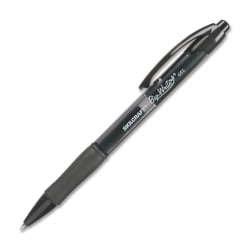 SKILCRAFT® Bio-Write Retractable Gel Pens, Medium Point, 0.7 mm, Black Barrel, Black Ink, Pack Of 12 (AbilityOne 7520-01-588-2363)