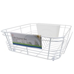 Better Houseware 2-Piece Dish Drainer, 5"H x 13"W x 14-1/2"D, White