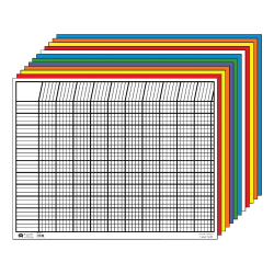 Creative Shapes Etc. Horizontal Incentive Charts, 22" x 28", Multicolor, Pre-K - Grade 8, Pack Of 12