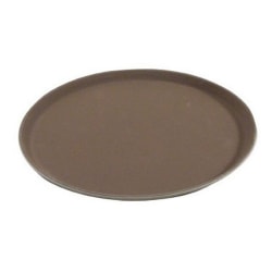 Carlisle Griptite 2 Round Serving Tray, 16", Tan
