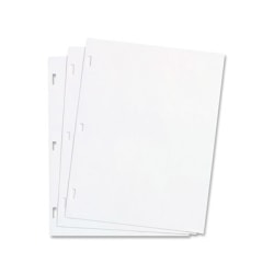 Wilson Jones® White Ledger Paper, 8 1/2"x11", Plain, 100 Sheets/Box - Plain - Unruled - 3 Hole(s) - 28 lb Basis Weight - 90310