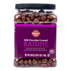Wellsley Farms Milk Chocolate-Covered Raisins, 50 Oz
