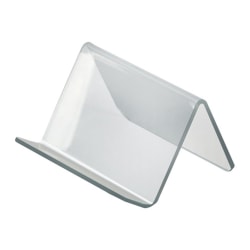 Azar Displays Acrylic Easel Displays, 2-1/2"H x 3-3/4"W x 3-1/2"D, Clear, Pack Of 10 Holders