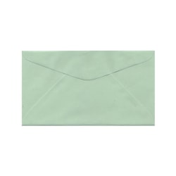 JAM Paper® Booklet Envelopes, 3 5/8" x 6 1/2", Gummed Seal, Light Green, Pack Of 25