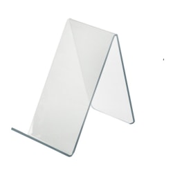 Azar Displays Acrylic Easel Displays, 4-1/8"H x 2-1/2"W x 5"D, Clear, Pack Of 10 Holders