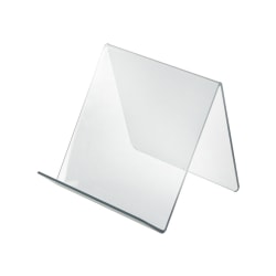Azar Displays Acrylic Easel Displays, 6-1/2"H x 7"W x 7-1/2"D, Clear, Pack Of 10 Holders