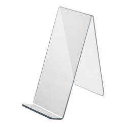 Azar Displays Acrylic Easel Displays, 8-3/4"H x 8"W x 8"D, Clear, Pack Of 10 Holders