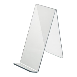 Azar Displays Acrylic Easel Displays, 10-1/2"H x 4-1/2"W x 9-1/2"D, Clear, Pack Of 10 Holders
