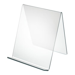 Azar Displays Acrylic Easel Displays, 10-1/2"H x 4-1/2"W x 9-1/2"D, Clear, Pack Of 10 Displays