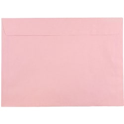 JAM Paper® Booklet Envelopes, 9" x 12", Gummed Seal, Baby Pink, Pack Of 25