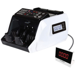 Nadex Coins V5400 Mixed Denomination Money Counter and Counterfeit Detector - Counts 1000 bills/min - White