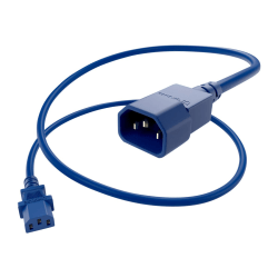 Unirise Standard Power Cord - For Electronic Equipment - 10 A - Blue - 3.50 ft Cord Length