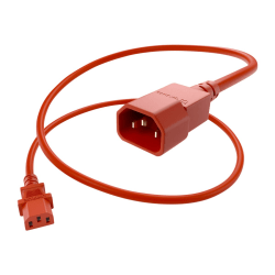 Unirise Standard Power Cord - For Electronic Equipment - 10 A - Red - 3.50 ft Cord Length