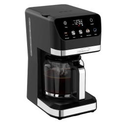 Brentwood 12-Cup 900-Watt Digital Drip Coffee Maker with Touch Display, Brew Strength Selector & Slow Brew, Black, TS-224DBK