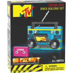 Brickcraft MTV Retro Builds Boom Box Brick Building Set, Set Of 96 Pieces
