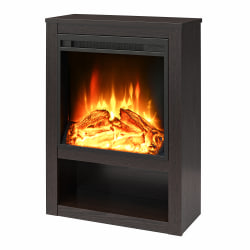 Ameriwood Home Clermont Electric Fireplace Mantel, 30-5/16"H x 22-5/16"W x 9-3/4"D, Espresso