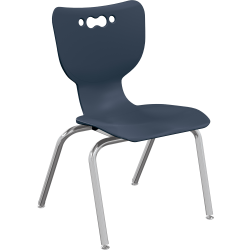 MooreCo Hierarchy Armless Chair, 16" Seat Height, Navy