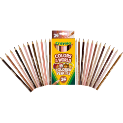 Crayola® Color Of The World Colored Pencils, 3 mm, Assorted Colors, Pack Of 24 Pencils