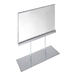 Azar Displays Elite Series Acrylic Horizontal Block Countertop Sign Holder, 8-1/2"H x 11"W, Clear