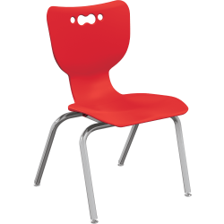 MooreCo Hierarchy Armless Chair, 16" Seat Height, Red