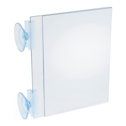 Azar Displays Vertical/Horizontal Sign Frames With Suction Cups, 5" x 7", Pack Of 10 Displays