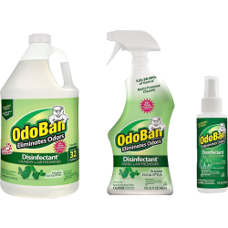 OdoBan Ready-To-Use Disinfectant And Odor Eliminator, Original Eucalyptus Scent, 4 Oz Travel Spray/32 Oz Spray/1 Gallon Concentrate