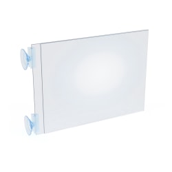 Azar Displays Vertical/Horizontal Sign Frames With Suction Cups, 11" x 8-1/2", Pack Of 10 Displays