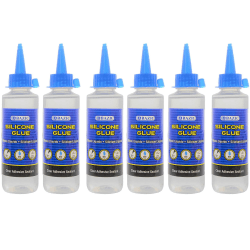 BAZIC Products Silicone Glue, 3.38 fl oz (100 mL), Pack Of 6