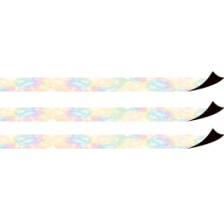 Teacher Created Resources Magnetic Borders, 24" x 1-1/2", Pastel Pop Tie-Dye, 12 Borders Per Pack, Set Of 3 Packs
