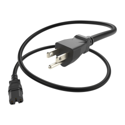 UNC Group - Power cable - NEMA 5-15P to IEC 60320 C15 - AC 250 V - 15 A - 6 ft - black