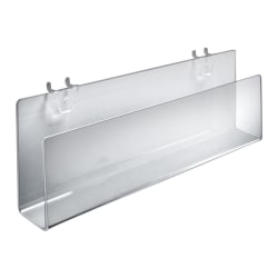 Azar Displays Acrylic Holders, 5"H x 13-1/2"W x 1-1/2"D, Clear, Pack Of 2 Holders