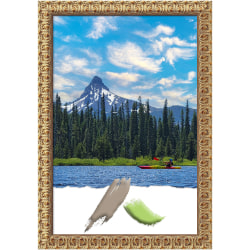 Amanti Art Florentine Gold Wood Picture Frame, 23" x 33", Matted For 20" x 30"