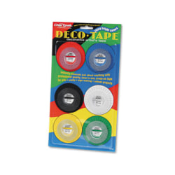 Chartpak Deco Bright Decorative Tape, Assorted Colors