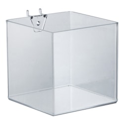 Azar Displays Brochure Holder Cubes, Small Size, 5" x 5" x 5", Clear, Pack Of 4