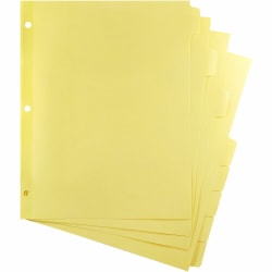 Business Source Mylar-reinforced Plain Tab Indexes - 8 Write-on Tab(s) - 8 Tab(s)/Set - 8.5" Dividerx 11" Divider - 16481