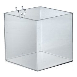 Azar Displays Brochure Holder Cubes, Small Size, 6" x 6" x 6", Clear, Pack Of 4
