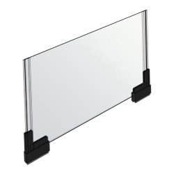 Azar Displays Acrylic Horizontal 2-Sided Magnetic Boot Sign Holders, 8-1/2"H x 11"W x 1/4"D, Clear, Pack Of 2 Holders