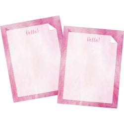Barker Creek Designer Computer Paper, 8-1/2" x 11", Pink Tie-Dye, 50 Sheets Per Pack, Set Of 2 Packs