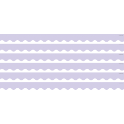 Teacher Created Resources Scalloped Border Trim Packs, 35’, Lavender, Set Of 6 Packs