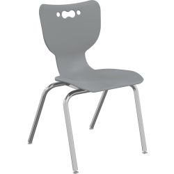 MooreCo Hierarchy Armless Chair, 18" Seat Height, Gray