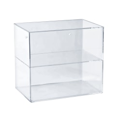 Azar Displays Acrylic Countertop Open Case With 1 Shelf, 12-1/4"H x 14"W x 9"D, Clear