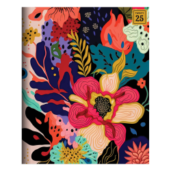2025 TF Publishing Medium Monthly Planner, 6-1/2" x 8", Eclectic Flowers, January To December