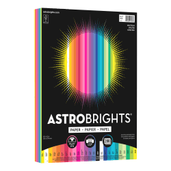 Astrobrights® Color Multi-Use Printer & Copy Paper, Spectrum 25 Color Assortment, Letter (8.5" x 11"), 200 Sheets Per Pack, 24 Lb, 94 Brightness