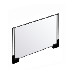 Azar Displays Acrylic Horizontal 2-Sided Magnetic Boot Sign Holders, 11"H x 17"W x 1/4"D, Clear, Pack Of 2 Sign Holders