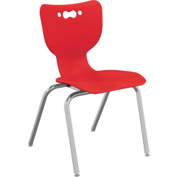 MooreCo Hierarchy Armless Chair, 18" Seat Height, Red