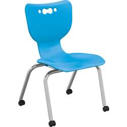 MooreCo Hierarchy No Arms Casters Chair, Blue