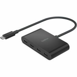 Belkin Connect USB-C 4-Port Hub, Adapter Dongle, 4xUSB-C Ports & 100W PD Max 10Gbps Data Transfer Mac/Chromebook - USB 3.2 Gen 2 (3.1 Gen 2) Type-C - Notebook, Tablet, Headset - 4 USB Port(s) - PC, ChromeOS, Mac, iPadOS