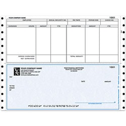 Custom Continuous Payroll Checks For MAS90/MAS200/MAS500®, 9 1/2" x 7", 2-Part, Box Of 250