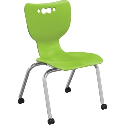 MooreCo Hierarchy No Arms Casters Chair, Green
