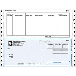 Continuous Accounts Payable Checks For RealWorld®, 9 1/2" x 7", 3-Part, Box Of 250, AP27 Bottom Voucher
